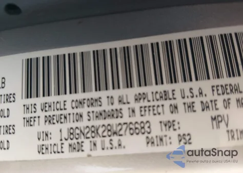 2008 Jeep Liberty Sport from USA, damaged, VIN 1J8GN28K28W276683